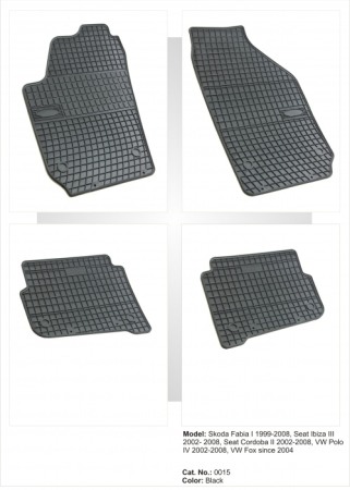 Covorase cauciuc auto dedicate - Presuri auto pentru Skoda fabia I, VW Polo, Seat Cordoba, Seat Ibiza 2002-2008