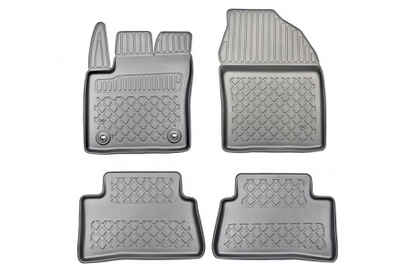 Covorase cauciuc auto dedicate - Presuri Toyota C-HR / C-HR Hybrid stil tavita cu margini inalte, 2017-prezent, Aristar 603381