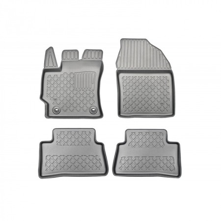 Covorase cauciuc auto dedicate - Presuri Toyota Corolla Cross Hybrid stil tavita cu margini inalte, 2022-prezent, Aristar