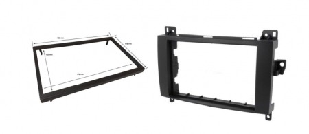 Accesorii Sisteme Audio - Rama fixare radio 2DIN negru mp5, android 7 inchi Mercedes 2004-2012