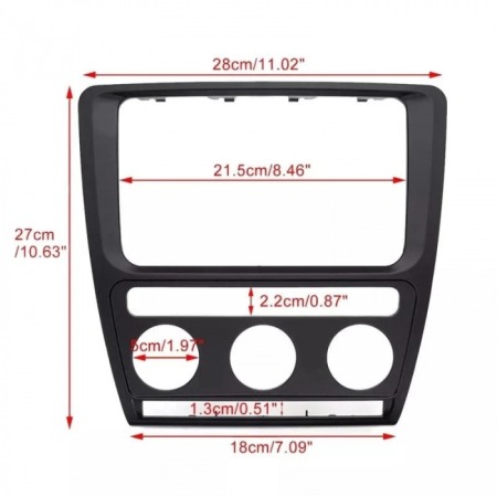 Rama radio 2DIN Skoda Octavia 2005-2009 climatronic AR162 [3]