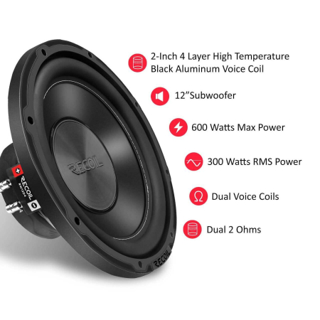 RW12D4 SUBWOOFER RECOIL DE 30CM (12"), 4+4Ω, 600W [1]