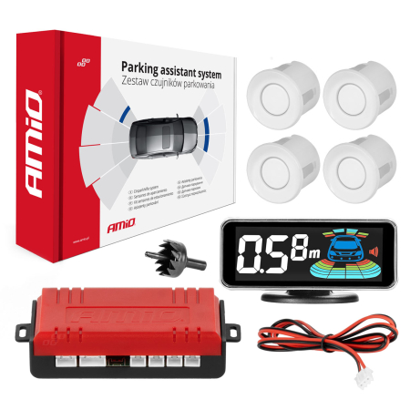 Electrice, Electronice Auto - Senzori de parcare cu LED alb 3D AMIO-03188