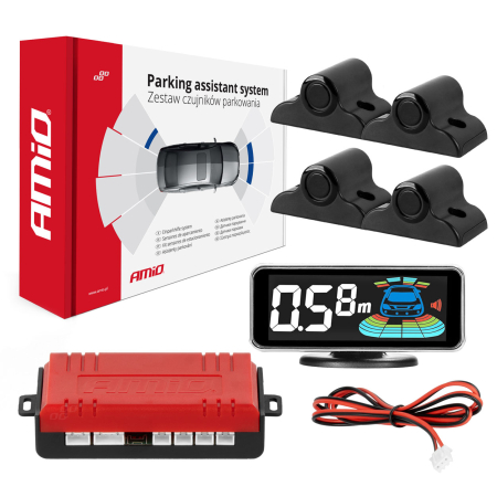 Electrice, Electronice Auto - Senzori de parcare cu LED negru 3D TRUCK BUS AMIO-03189