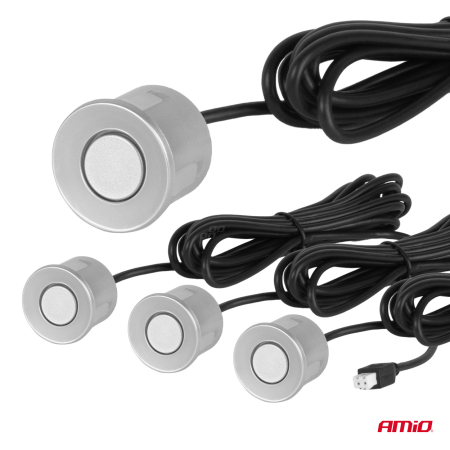 Senzori de parcare cu marșarier LED argintii 3D AMIO-03187 [3]