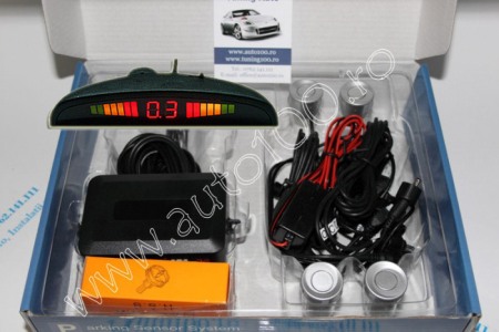Electrice, Electronice Auto - Senzori parcare spate argintiu cu montaj inclus
