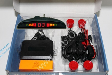 Electrice, Electronice Auto - Senzori parcare spate rosu cu montaj inclus