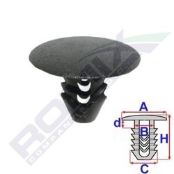 Echipamente atelier - Set 10 clipsuri Alfa Romeo Fiat izolatie capota 10146