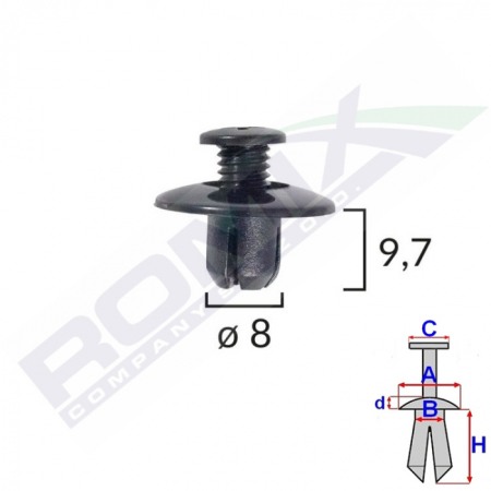 Echipamente atelier - Set 10 clipsuri Mazda, Toyota, Nissan 9046708145