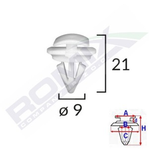 Echipamente atelier - Set 10 clipsuri plastic  VW C60427