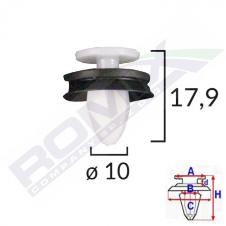 Echipamente atelier - Set 10 clipsuri tapiterie Citroen Peugeot Renault C40790