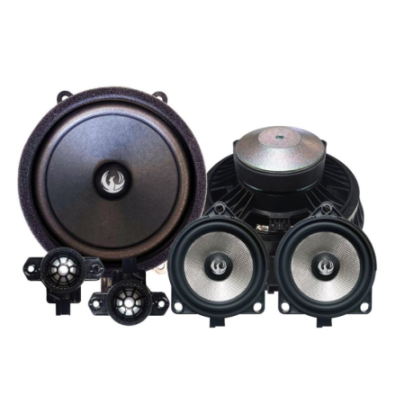 Car Audio - Set 2 Difuzoare componente, pe 3 cai si subwoofer VOLVO 2016+, Phoenix Gold ZD, 100 watts, 165 mm, 6.5", 4 ohm