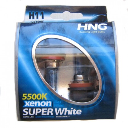 Accesorii instalare/Becuri - Set becuri H11 HNG 5500K 55W Super White Halogen