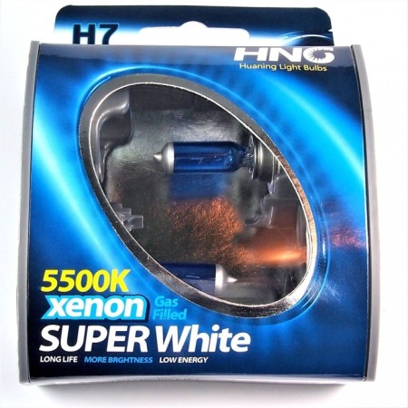 Accesorii instalare/Becuri - Set becuri H7 HNG 5500K 55W Super White Halogen