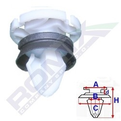 Echipamente atelier - Set clips agrafa fixare fixare Ctroen, Peugeot, Renault 5 bucati, C60332