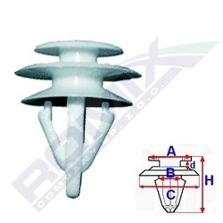 Echipamente atelier - Set clips fixare Honda 10 bucati B22064