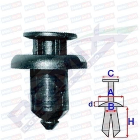 Echipamente atelier - SET CLIPSURI AUTO DE PLASTIC 5 bucati Hoda Mitsubishi B19233