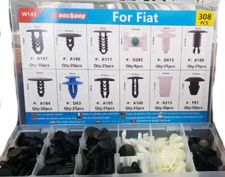 Echipamente atelier - Set clipsuri FIAT 308 bucati W143 