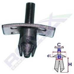 Echipamente atelier - Set clipsuri fixare 10 bucati A82004, Audi, Skoda, VW, Volvo