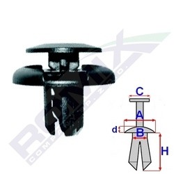 Echipamente atelier - Set clipsuri fixare 10 bucati B19239 Honda, Mitsubishi