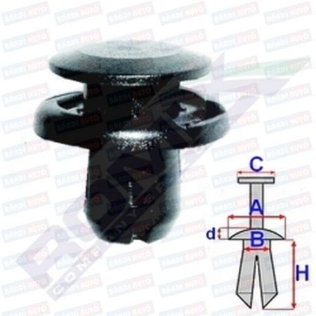 Echipamente atelier - Set clipsuri fixare 10 bucati Honda B26998