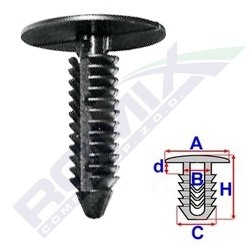 Echipamente atelier - Set clipsuri plastic 10buc pentru auto Chrysler, GM B15543