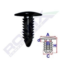 Echipamente atelier - Set clipsuri plastic 10buc pentru auto HYUNDAI, CRYSLER, GM B11146