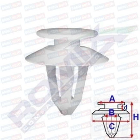 Echipamente atelier - Set clipsuri plastic 10buc pentru auto Mercedes, Mitsubishi, Dacia