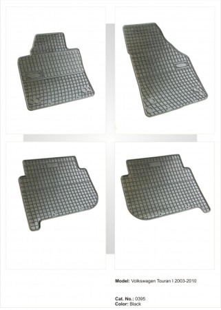 Accesorii interior - Set covorase cauciuc auto dedicate Volkswagen VW Touran I