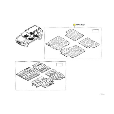 Accesorii interior - SET COVORASE TEXTIL MADRIGAL DUSTER I,  4X2, 749027079R