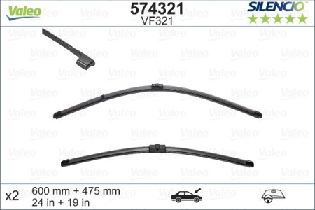 Accesorii auto - Set stergatoare Valeo SILENCIO X.TRM 600/475 MM VF321 BMW E90/E91