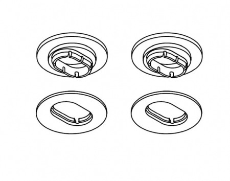 Accesorii interior - Sistem de fixare covorase Skoda (oval) Bej