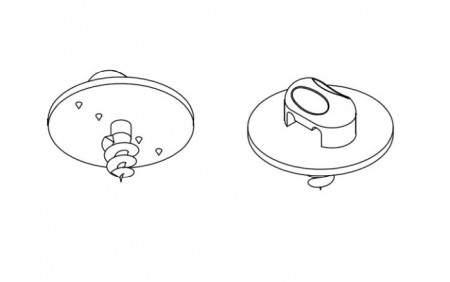 Accesorii interior - Sistem de fixare covorase Skoda (oval - surub) Bej