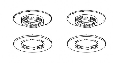 Accesorii interior - Sistem de fixare covorase Toyota (oval) Bej