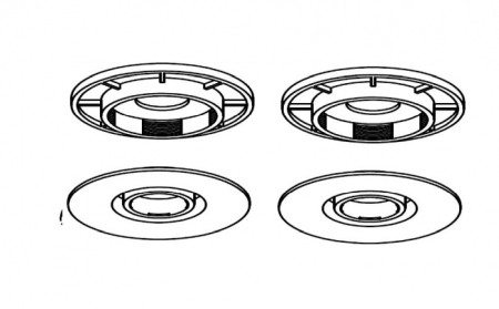 Accesorii interior - Sistem de fixare covorase VW (rotund mic) Bej