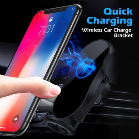Accesorii auto - Suport auto fixare automata cu incarcare wireless 15W
