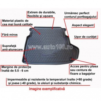Accesorii interior - Tavita portbagaj auto dedicata Hyundai Santa Fe III 5 locuri PREMIUM