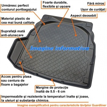 Accesorii interior - Tavita portbagaj Guardliner Skoda Rapid Spaceback portbagajul mai jos