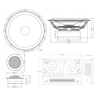  TX665S Difuzoare Component System 16.5cm 2-Way MTX	 [1]