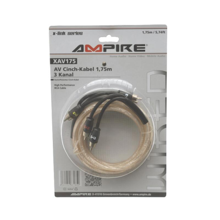 XAV175 Cablu RCA A/V Ampire pe 3 canale, 175cm [1]