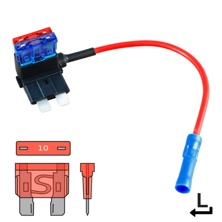 Accesorii instalare/Suporti de sigurante - XSA100 Suport de siguranta Ampire si siguranta de 10A (ACU) 