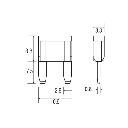 XSA200 Suport de siguranta Ampire si siguranta Mini de 10A (ACS) [1]