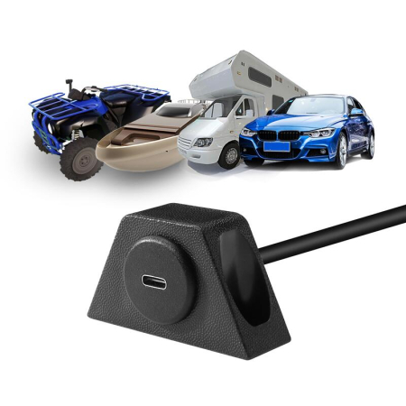 XUC015 Priza incorporata Ampire USB-C cu cablu de 15cm  [1]