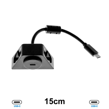 Accesorii instalare/Adaptoare / filtre - XUC015 Priza incorporata Ampire USB-C cu cablu de 15cm 