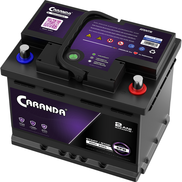 Baterie auto 12V 60Ah 640A CARANDA START STOP EFB [4]
