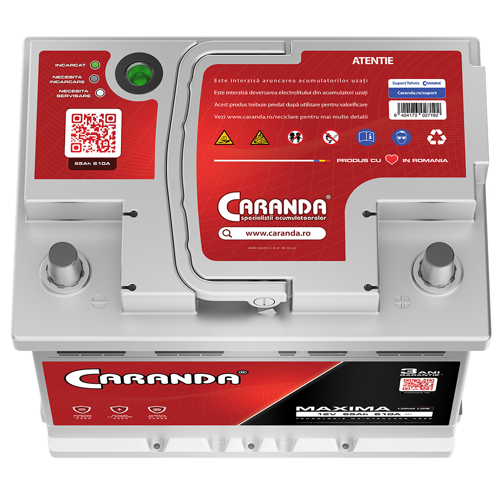 Baterie auto 12V 65Ah 610A CARANDA MAXIMA [4]