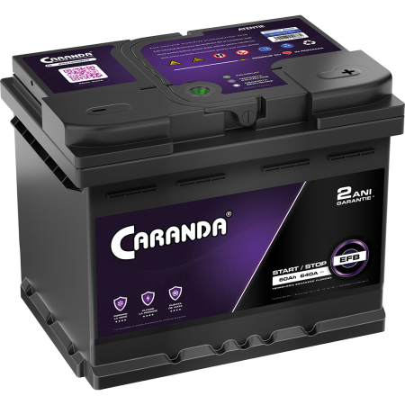 Caranda Start-Stop - Baterie auto 12V 60Ah 640A CARANDA START STOP EFB