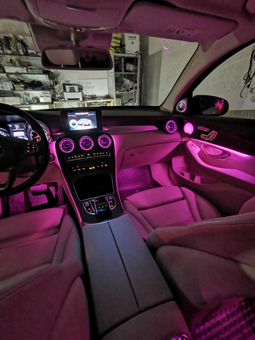 Set lumini ambientale dedicat control din navigatie Mercedes-Benz C-class / GLC W205 X253 [2]