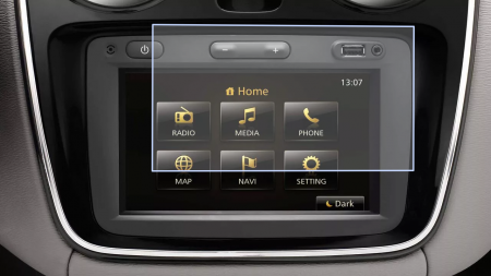 Pentru Navigatii Auto Originale - Folie de Protectie pentru Display Media Nav 7 inch Dacia 2014+ - HD-Premium