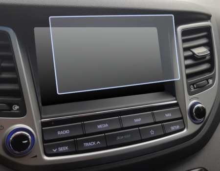 Folii de Protectie Navigatii Auto - Folie de Protectie pentru Display Navigatie 8.0 inch Hyundai Tucson 2018+ - HD-Premium 